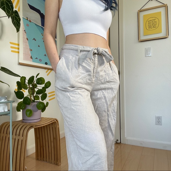 Esprit Linen Culotte Wide Leg Pants - Picture 5 of 7